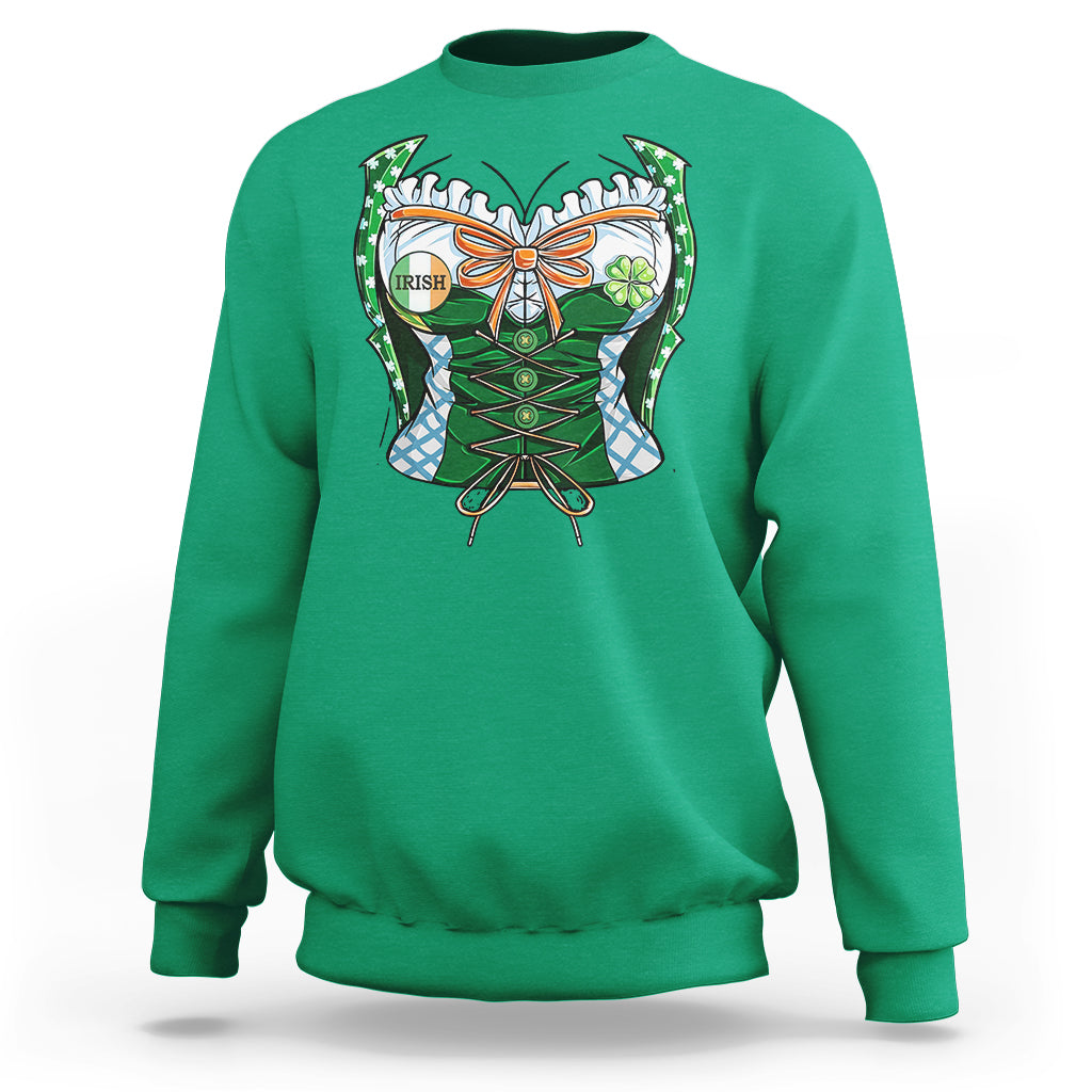 Funny St. Patricks Day Sweatshirt Women Leprechaun Costume - Wonder Print Shop