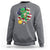 Cute St. Patricks Day Sweatshirt Dabbing Leperchaun American Flag Shamrock - Wonder Print Shop