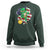 Cute St. Patricks Day Sweatshirt Dabbing Leperchaun American Flag Shamrock - Wonder Print Shop