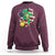 Cute St. Patricks Day Sweatshirt Dabbing Leperchaun American Flag Shamrock - Wonder Print Shop