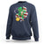 Cute St. Patricks Day Sweatshirt Dabbing Leperchaun American Flag Shamrock - Wonder Print Shop