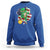 Cute St. Patricks Day Sweatshirt Dabbing Leperchaun American Flag Shamrock - Wonder Print Shop