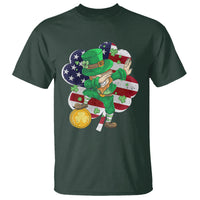 Cute St. Patricks Day T Shirt Dabbing Leperchaun American Flag Shamrock - Wonder Print Shop
