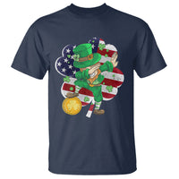 Cute St. Patricks Day T Shirt Dabbing Leperchaun American Flag Shamrock - Wonder Print Shop