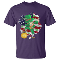 Cute St. Patricks Day T Shirt Dabbing Leperchaun American Flag Shamrock - Wonder Print Shop
