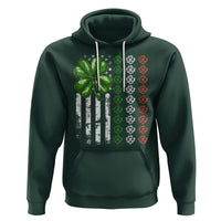 Funny St. Patricks Day Hoodie Shamrock American Flag - Wonder Print Shop