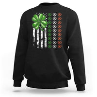 Funny St. Patricks Day Sweatshirt Shamrock American Flag - Wonder Print Shop