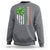 Funny St. Patricks Day Sweatshirt Shamrock American Flag - Wonder Print Shop
