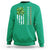 Funny St. Patricks Day Sweatshirt Shamrock American Flag - Wonder Print Shop