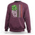 Funny St. Patricks Day Sweatshirt Shamrock American Flag - Wonder Print Shop