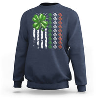 Funny St. Patricks Day Sweatshirt Shamrock American Flag - Wonder Print Shop