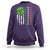 Funny St. Patricks Day Sweatshirt Shamrock American Flag - Wonder Print Shop