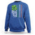 Funny St. Patricks Day Sweatshirt Shamrock American Flag - Wonder Print Shop