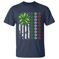 Funny St. Patricks Day T Shirt Shamrock American Flag - Wonder Print Shop