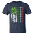 Funny St. Patricks Day T Shirt Shamrock American Flag - Wonder Print Shop