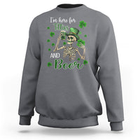 Funny St. Patricks Day Drinking Sweatshirt I'm Here For Titties And Beer - Wonder Print Shop