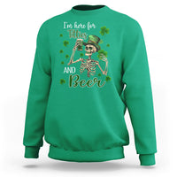 Funny St. Patricks Day Drinking Sweatshirt I'm Here For Titties And Beer - Wonder Print Shop