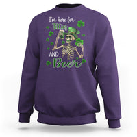 Funny St. Patricks Day Drinking Sweatshirt I'm Here For Titties And Beer - Wonder Print Shop
