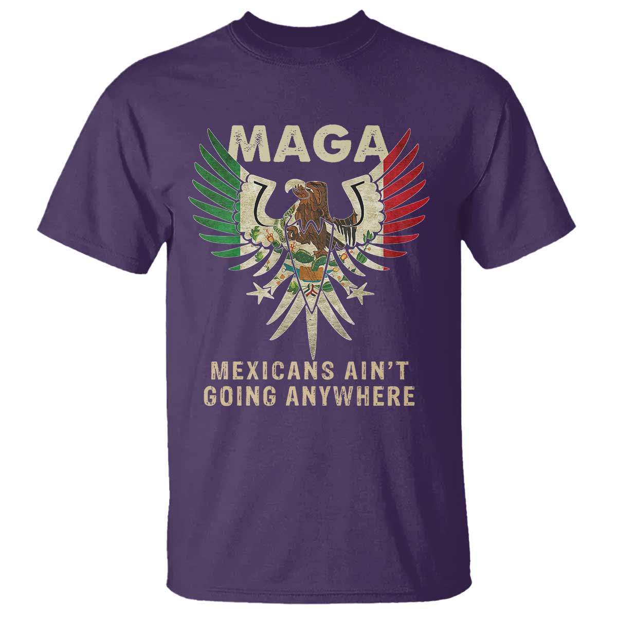 Mexicans Ain't Going Anywhere T Shirt Eagle Mexico Flag Retro Vintage
