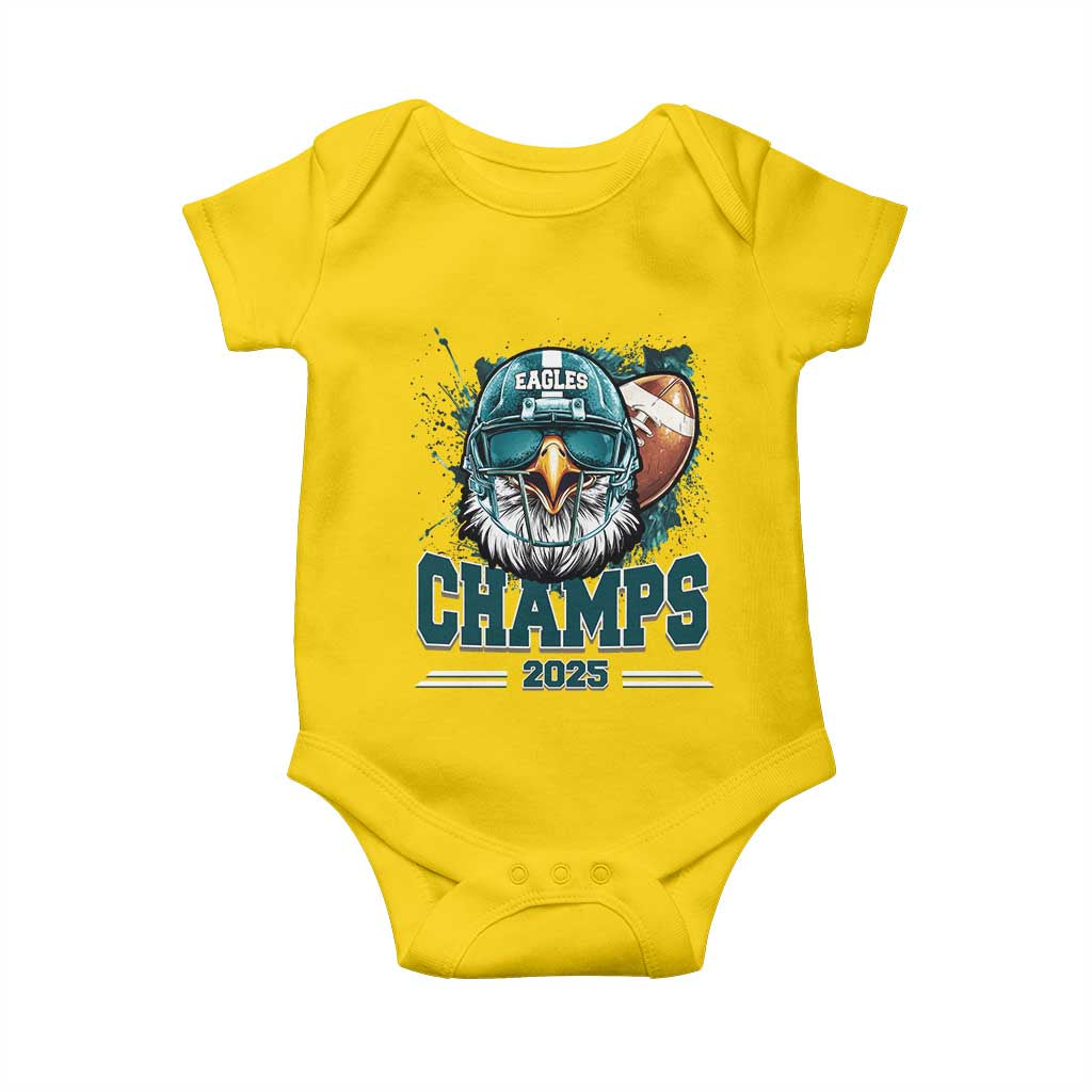 Celebrated Eagles Baby Onesie Championship 2025 Retro TS02