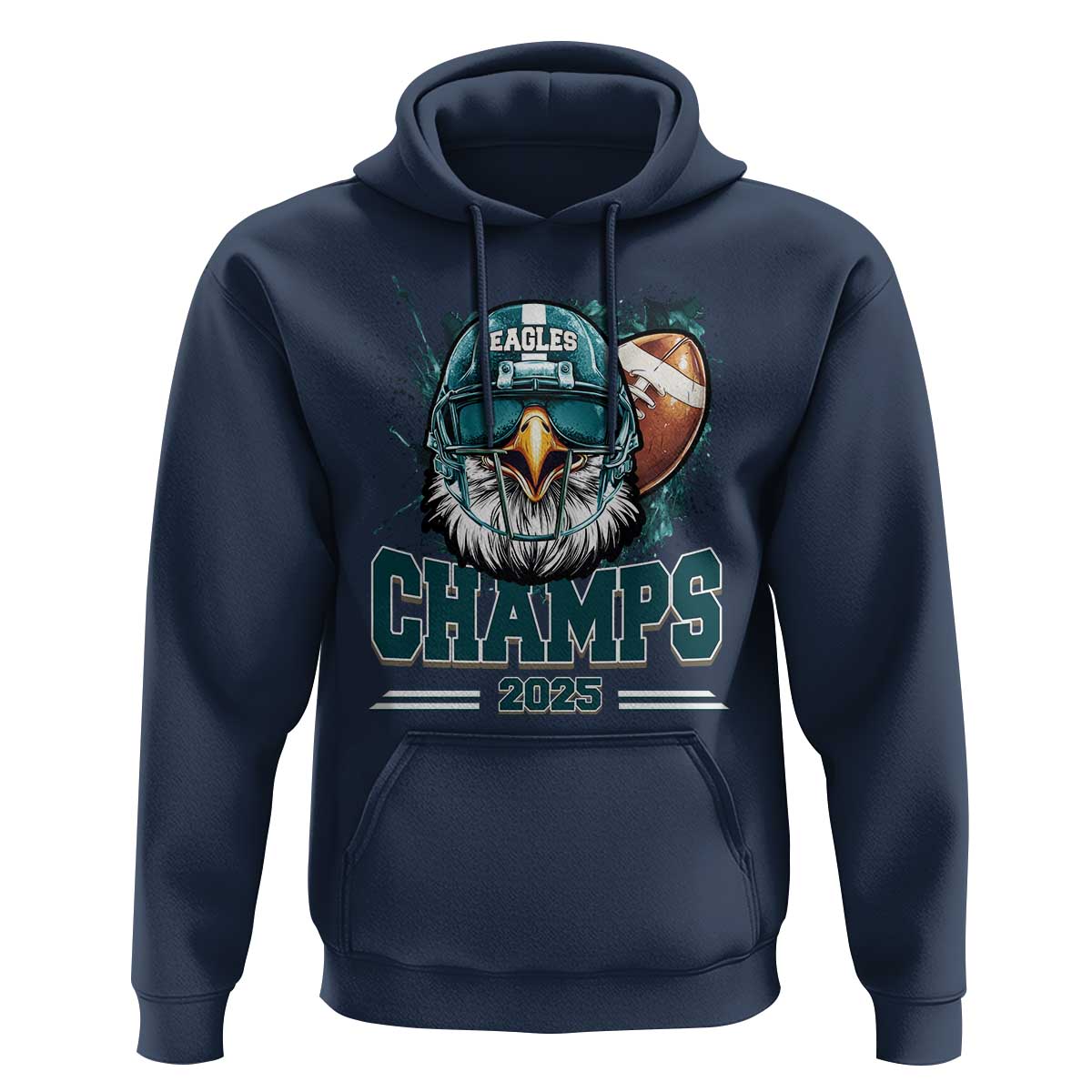 Celebrated Eagles Hoodie Championship 2025 Retro
