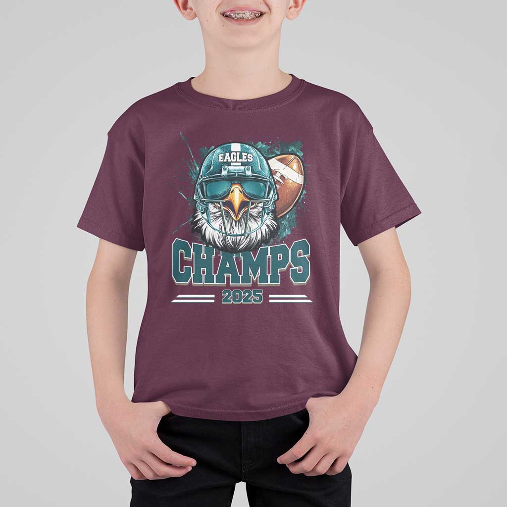 Celebrated Eagles T Shirt For Kid Championship 2025 Retro