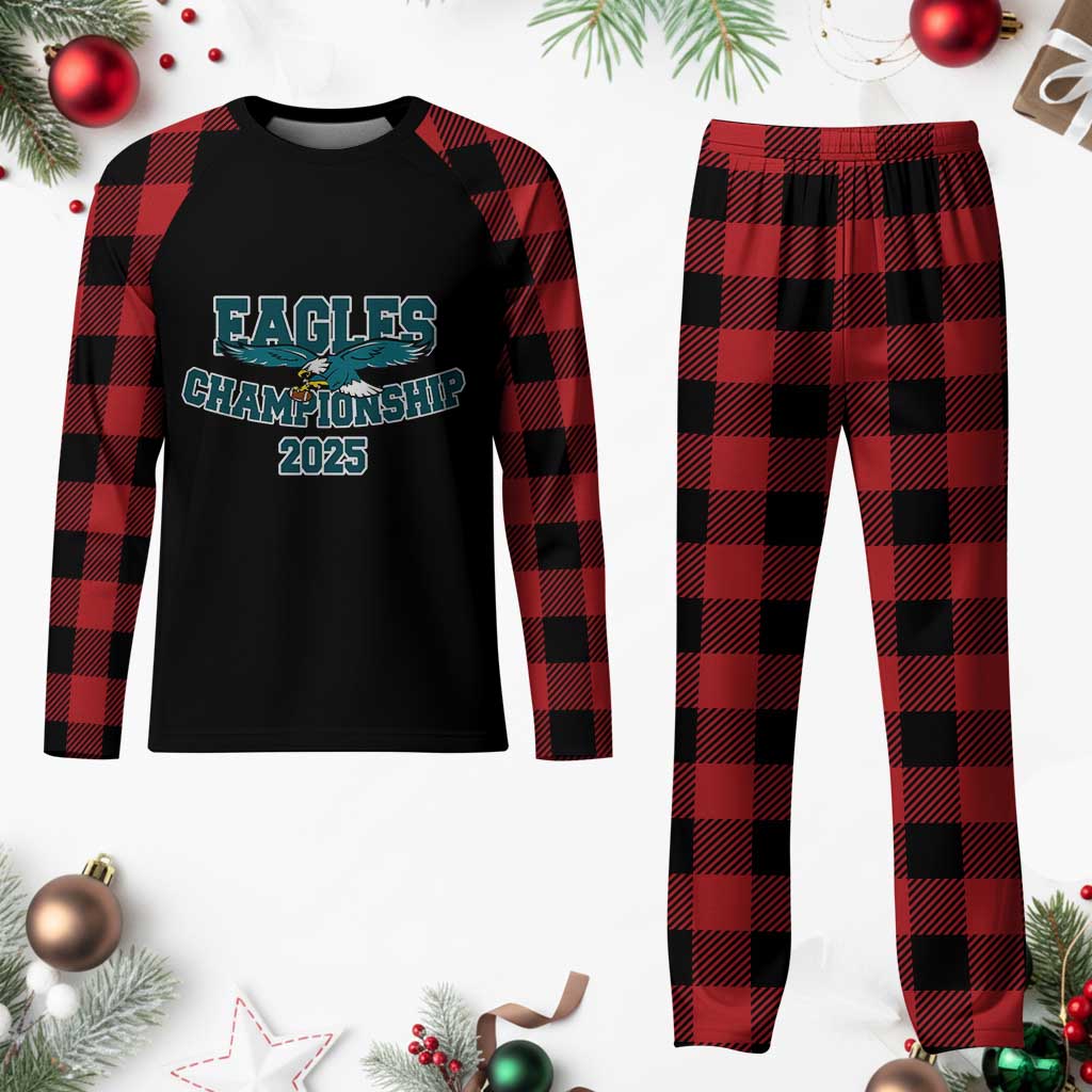 Celebrated Eagles Plaid Pajama Set Championship 2025 - Wonder Print Shop