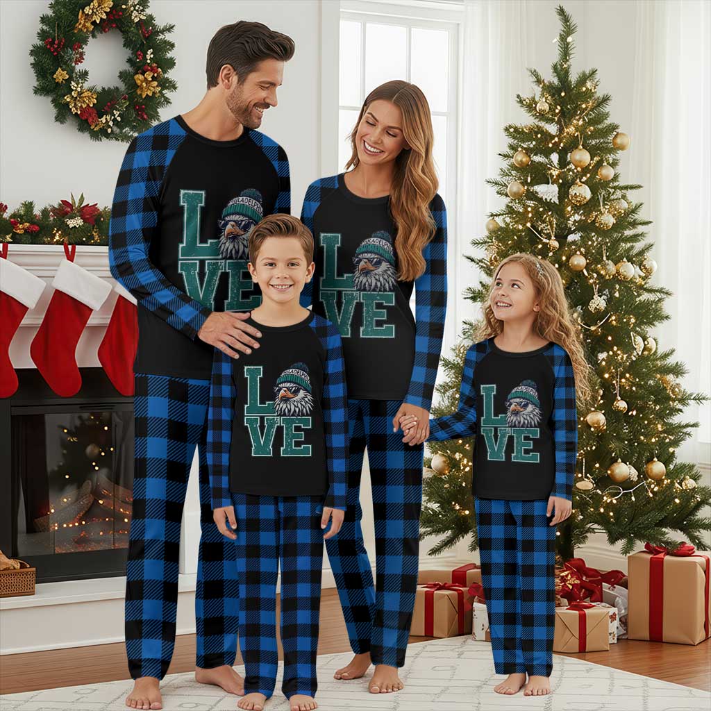 Eagles Inspirational Plaid Pajama Set LOVE Cool Eagle Lover Vintage - Wonder Print Shop