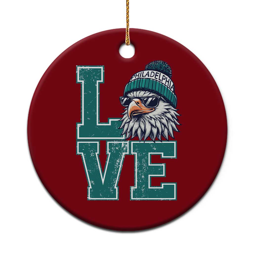 Eagles Inspirational Ceramic Ornament LOVE Cool Eagle Lover Vintage - Wonder Print Shop