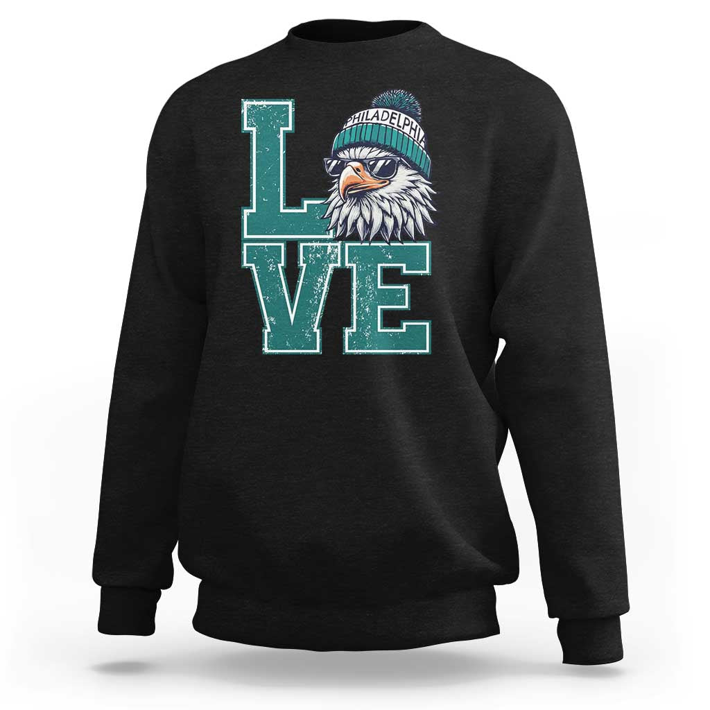 Eagles Inspirational Sweatshirt LOVE Cool Eagle Lover Vintage