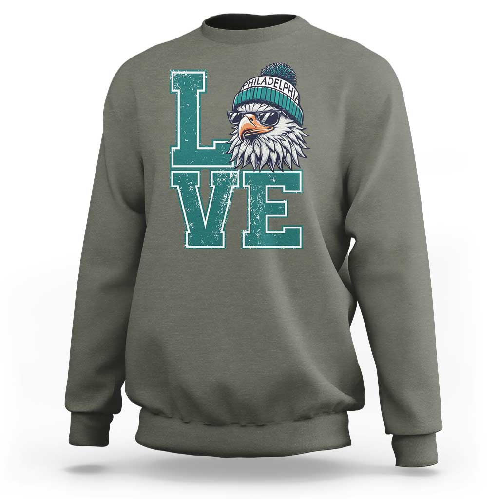 Eagles Inspirational Sweatshirt LOVE Cool Eagle Lover Vintage