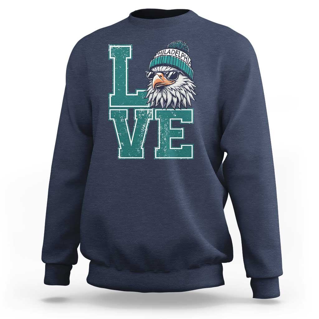 Eagles Inspirational Sweatshirt LOVE Cool Eagle Lover Vintage