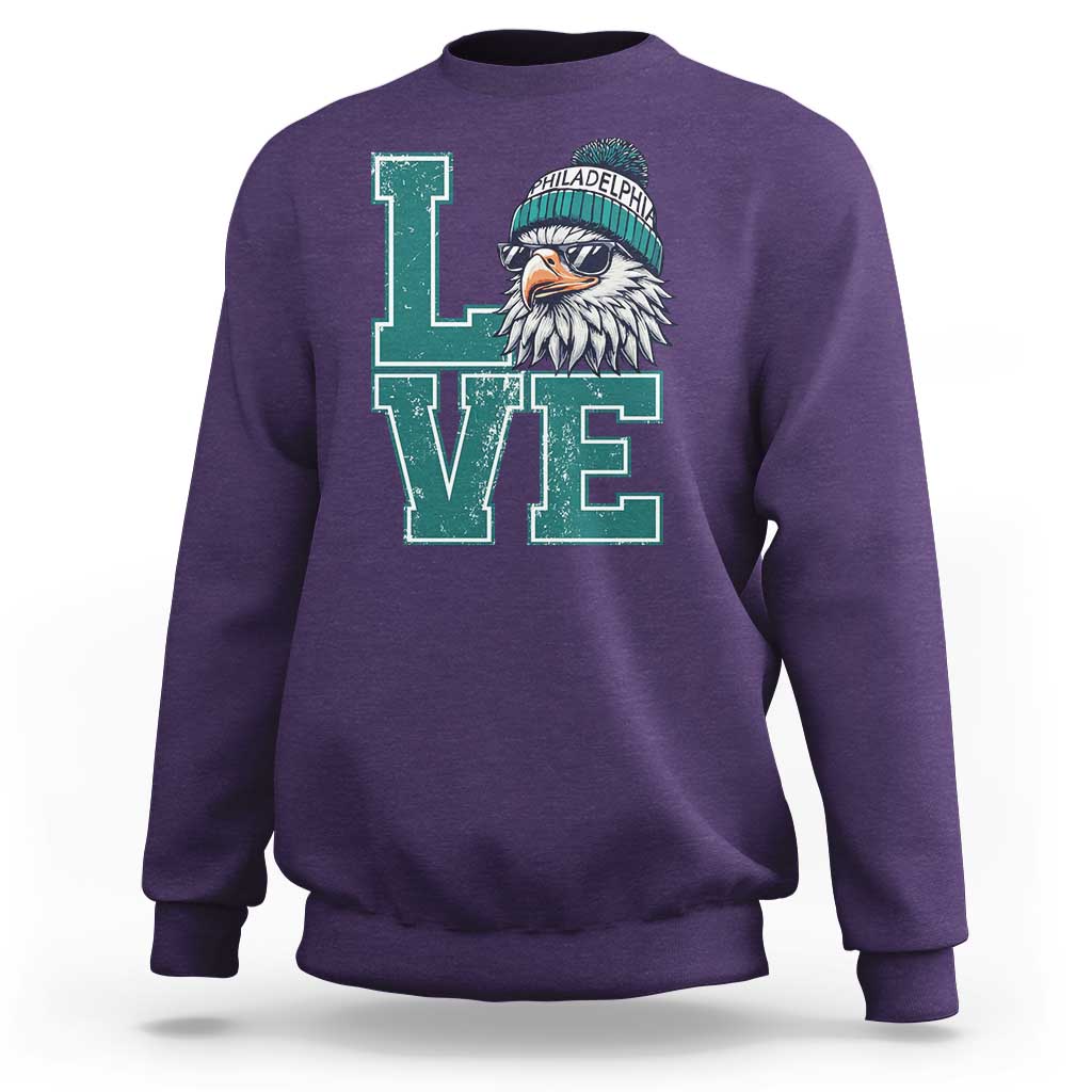 Eagles Inspirational Sweatshirt LOVE Cool Eagle Lover Vintage