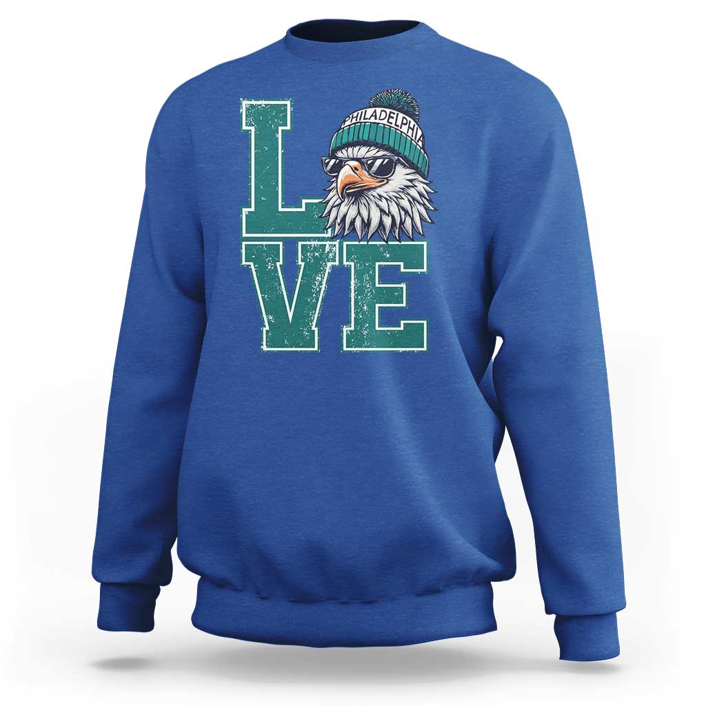 Eagles Inspirational Sweatshirt LOVE Cool Eagle Lover Vintage