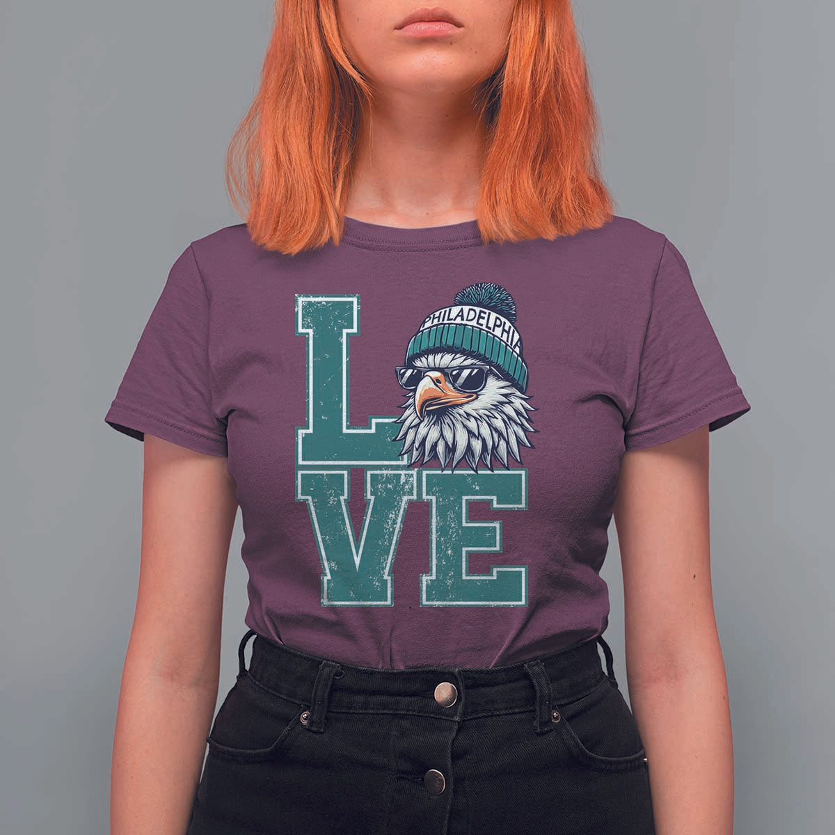 Eagles Inspirational T Shirt For Women LOVE Cool Eagle Lover Vintage