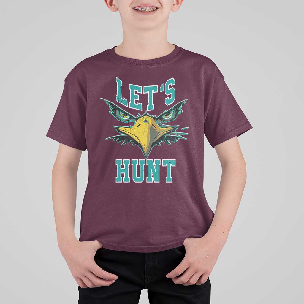 Eagles Inspirational T Shirt For Kid Green Birds Let's Hunt