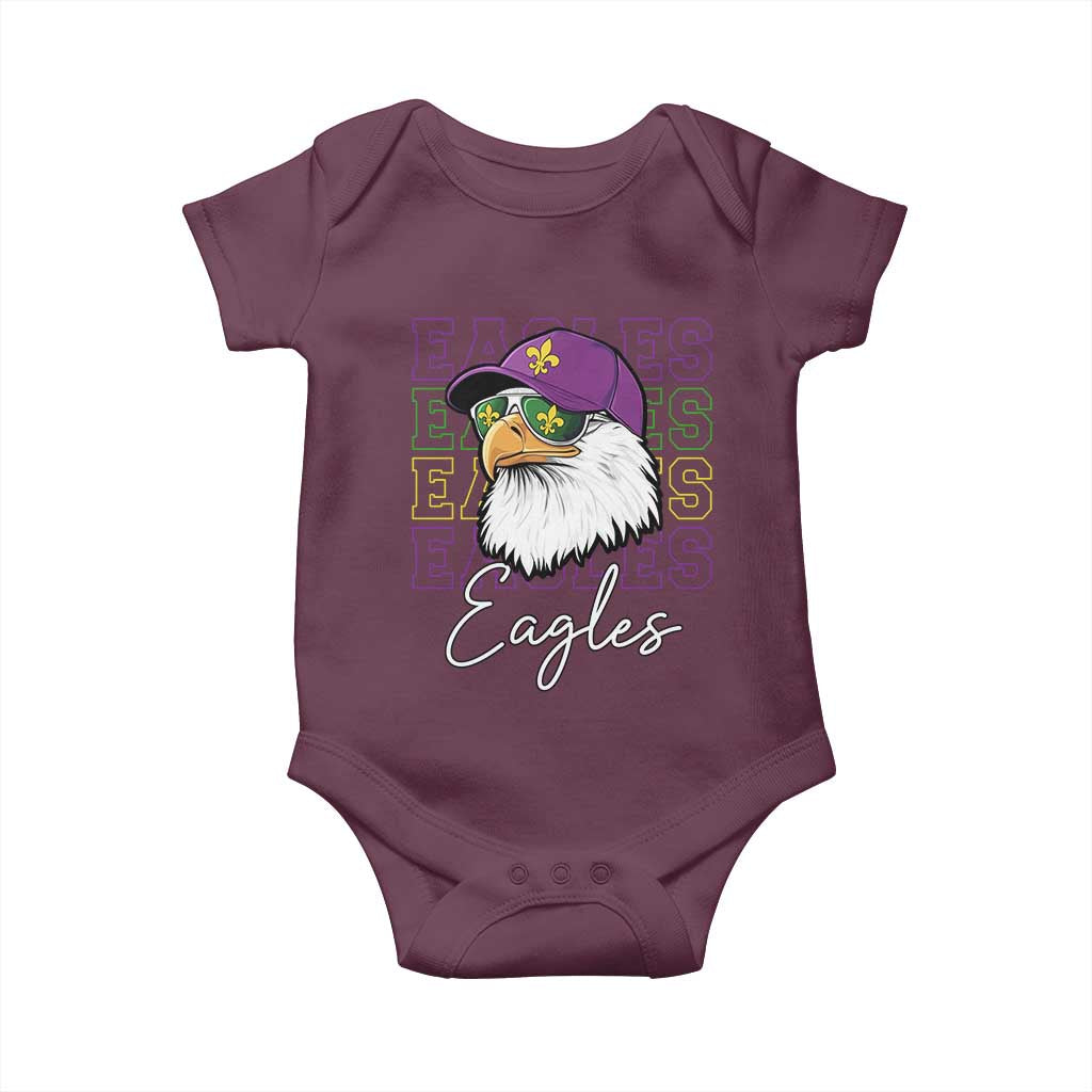 Mardi Gras Eagles Baby Onesie 2025 Champs NOLA Louisiana