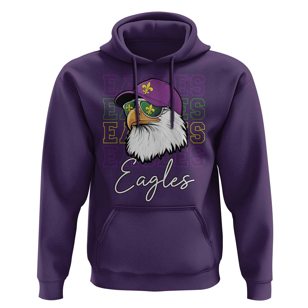 Mardi Gras Eagles Hoodie 2025 Champs NOLA Louisiana
