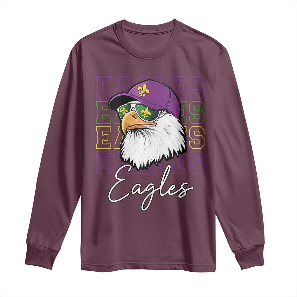 Mardi Gras Eagles Long Sleeve Shirt 2025 Champs NOLA Louisiana