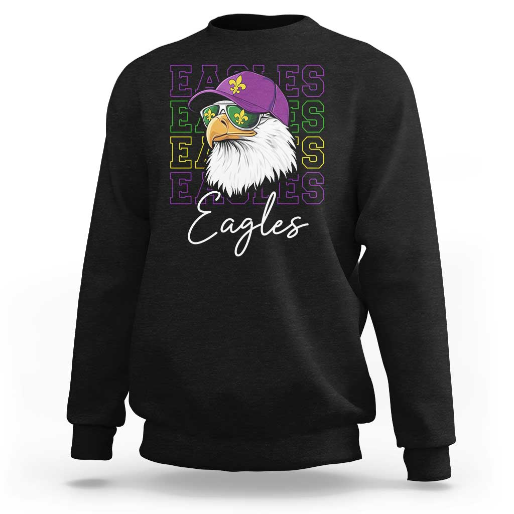 Mardi Gras Eagles Sweatshirt 2025 Champs NOLA Louisiana