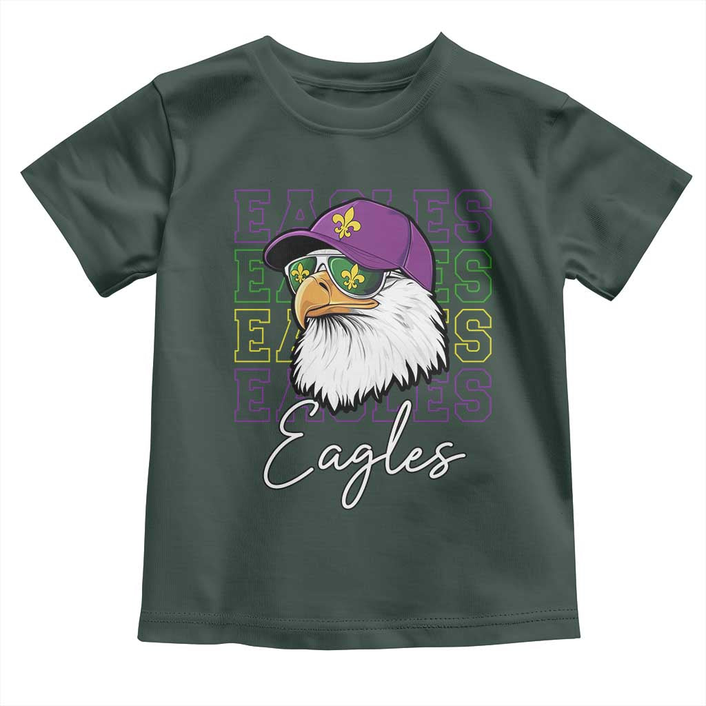 Mardi Gras Eagles Toddler T Shirt 2025 Champs NOLA Louisiana