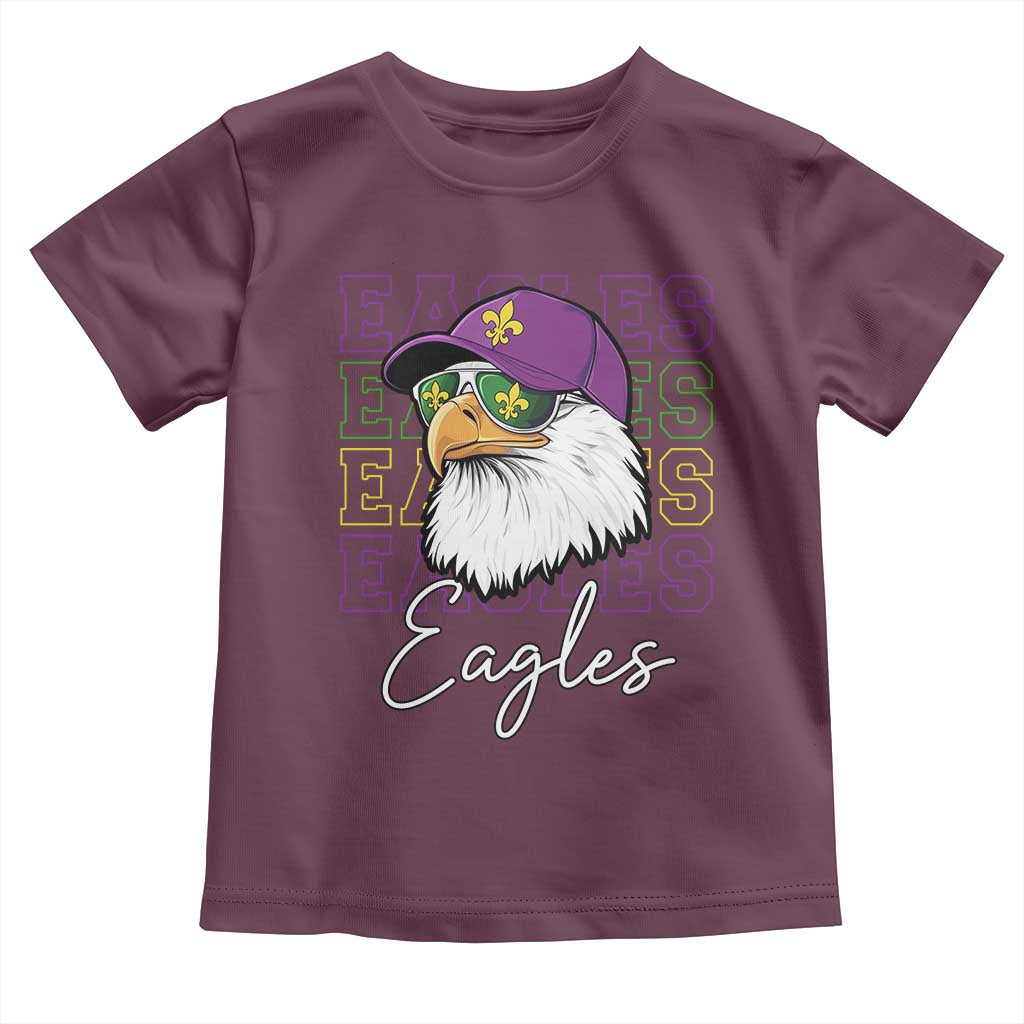 Mardi Gras Eagles Toddler T Shirt 2025 Champs NOLA Louisiana