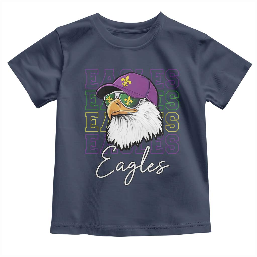 Mardi Gras Eagles Toddler T Shirt 2025 Champs NOLA Louisiana