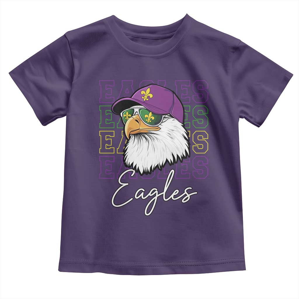 Mardi Gras Eagles Toddler T Shirt 2025 Champs NOLA Louisiana