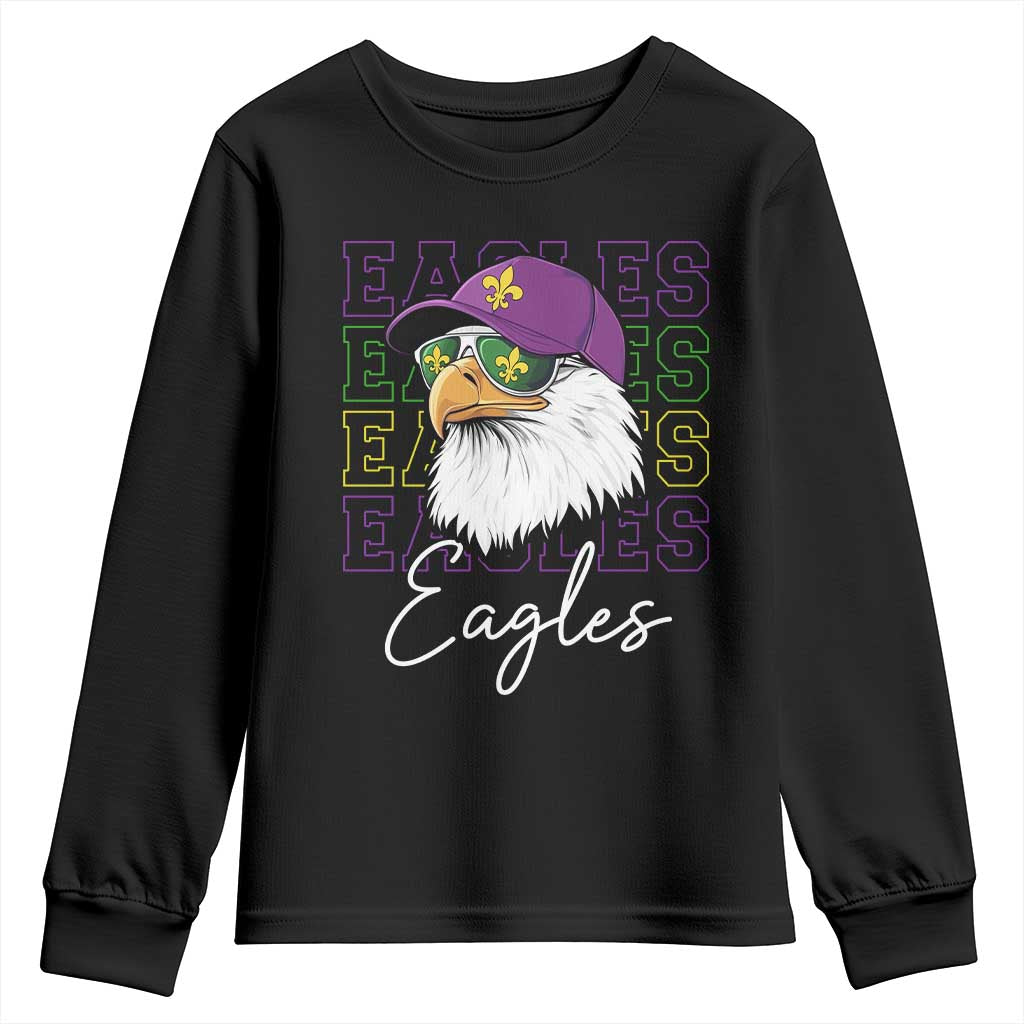 Mardi Gras Eagles Youth Sweatshirt 2025 Champs NOLA Louisiana