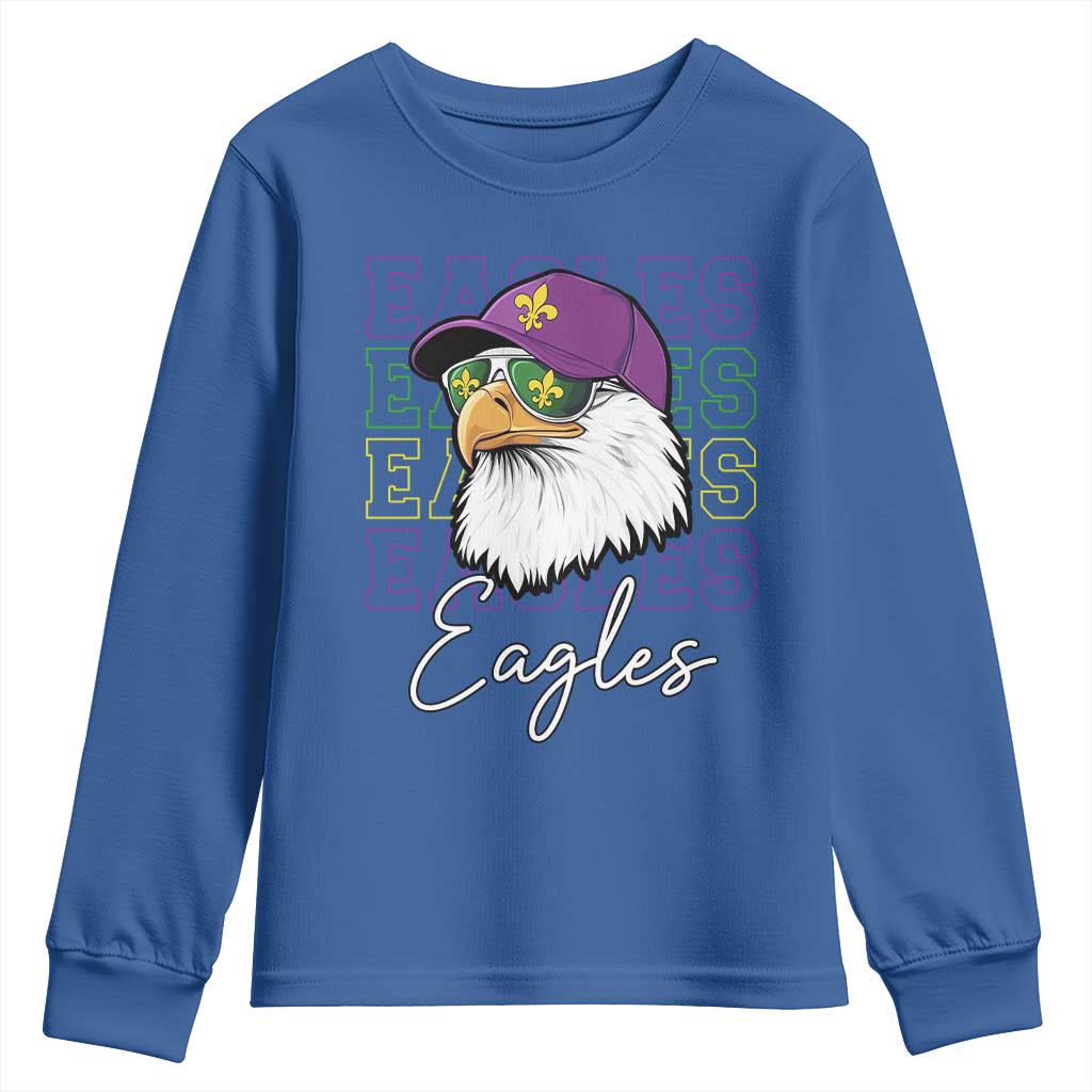 Mardi Gras Eagles Youth Sweatshirt 2025 Champs NOLA Louisiana