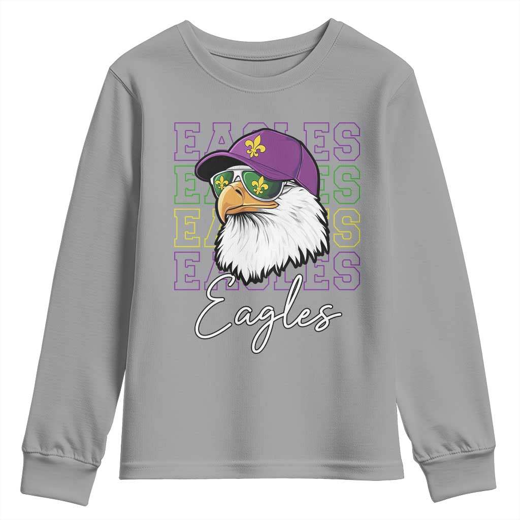 Mardi Gras Eagles Youth Sweatshirt 2025 Champs NOLA Louisiana