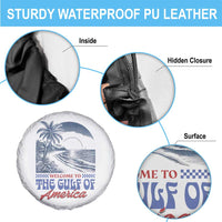 Welcome To America's Gulf Spare Tire Cover Retro Vintage Beach