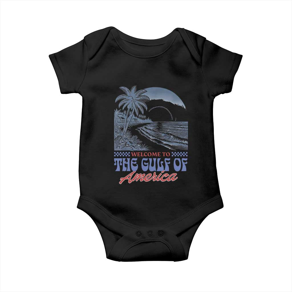 Welcome To America's Gulf Baby Onesie Retro Vintage Beach