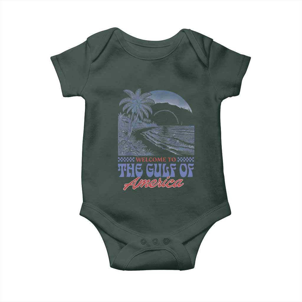 Welcome To America's Gulf Baby Onesie Retro Vintage Beach